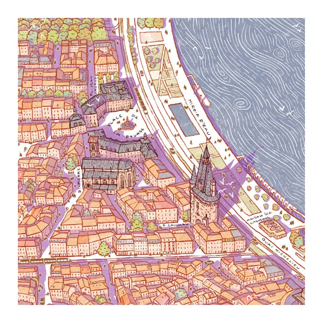 Carte-de-Bordeaux-dessinnée-à-la-main-par-Nicolas-Coury-Ma-Pépite-détail-Place-de-la-Bourse