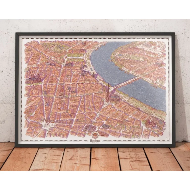 Carte-de-Bordeaux-dessinnée-à-la-main-par-Nicolas-Coury-Ma-Pépite-détail-Tableau